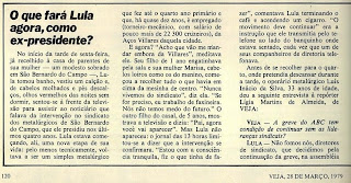 entrevista de Lula na VEJA de 28 de março de 1979