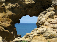 Rock and the sea in Biarritz France