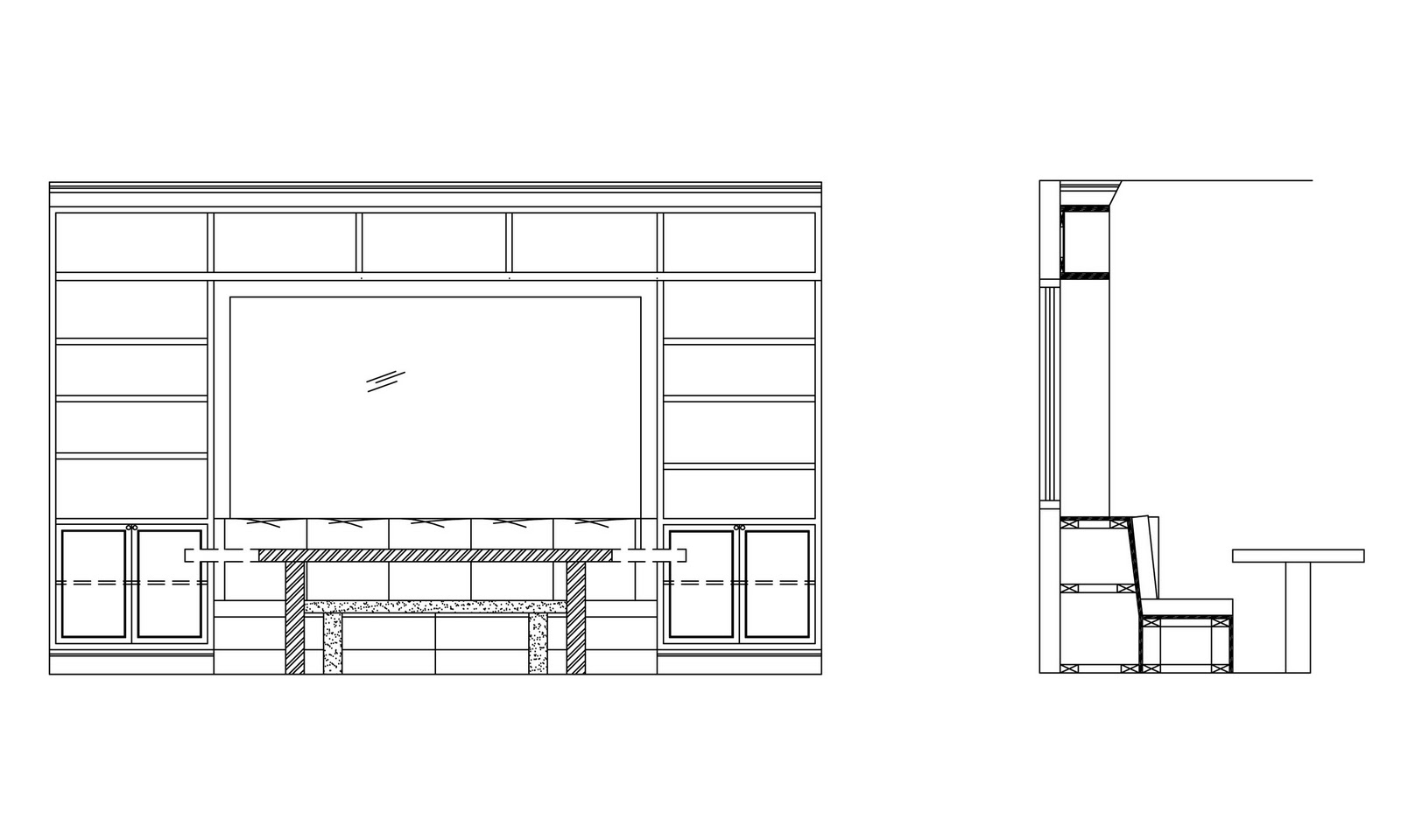 Table Plan Elevation Section