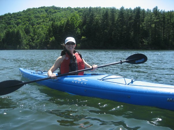 Amy, kayaking in Vermont!