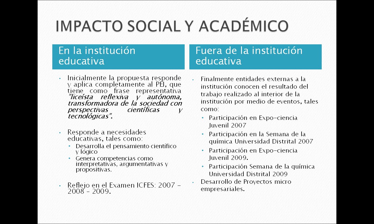Que Es El Impacto Social De Un Proyecto Ejemplo