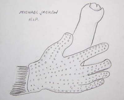 michael jackson glove drawing