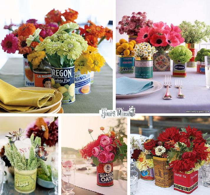 tea tin centerpieces