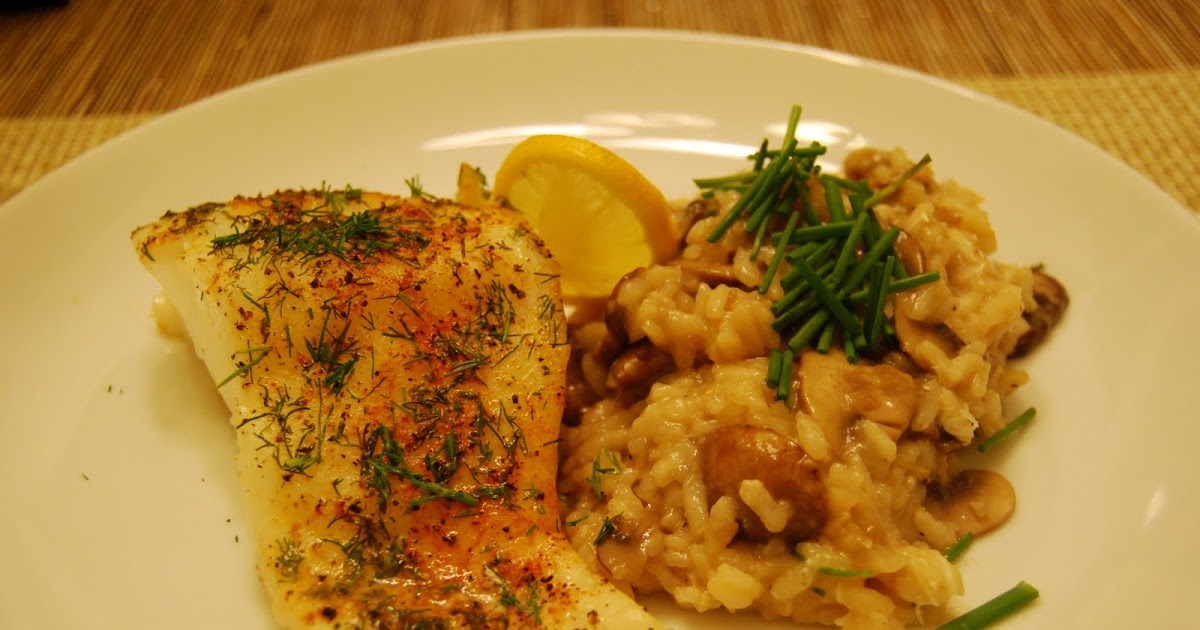butter my jammy Baked Sea Bass & Mushroom Risotto goodeats