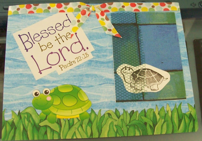 Turtle ATC with scripture sticker