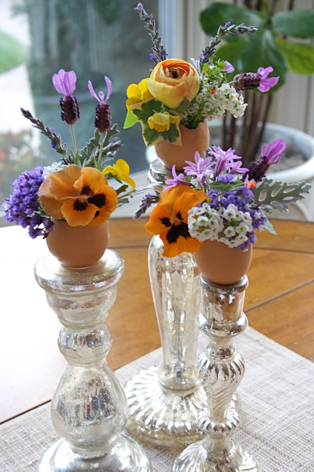 Diary of a Designer { Wild Flower Easter Egg Arrangements }