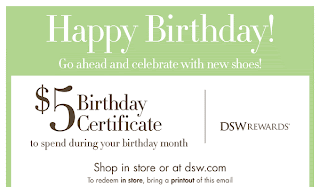 dsw birthday coupon