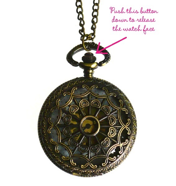 Pocket Watch Necklace Instructions Love Hearts and Crosses