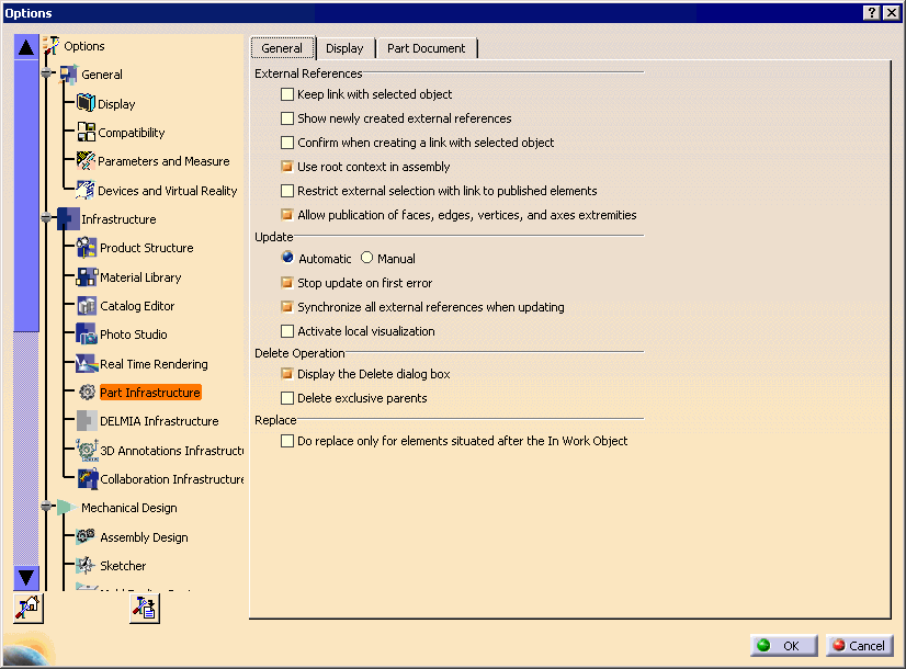 Visual Tutor for CATIA V5 Options Part Design