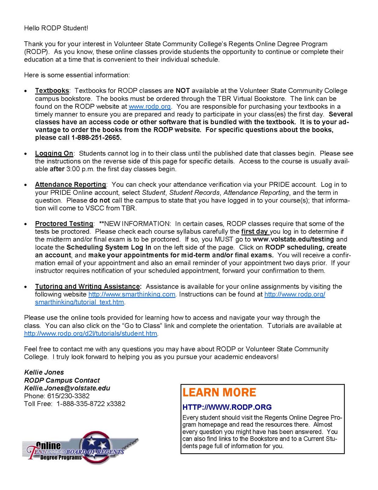 Vol State Virtual Community August 2010
