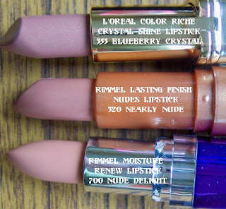 Pink Haired Princess: Rimmel and LOreal Nude Lipstick 
