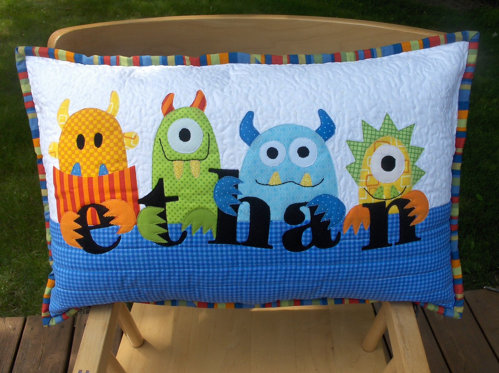 Quilting Monster Pillow