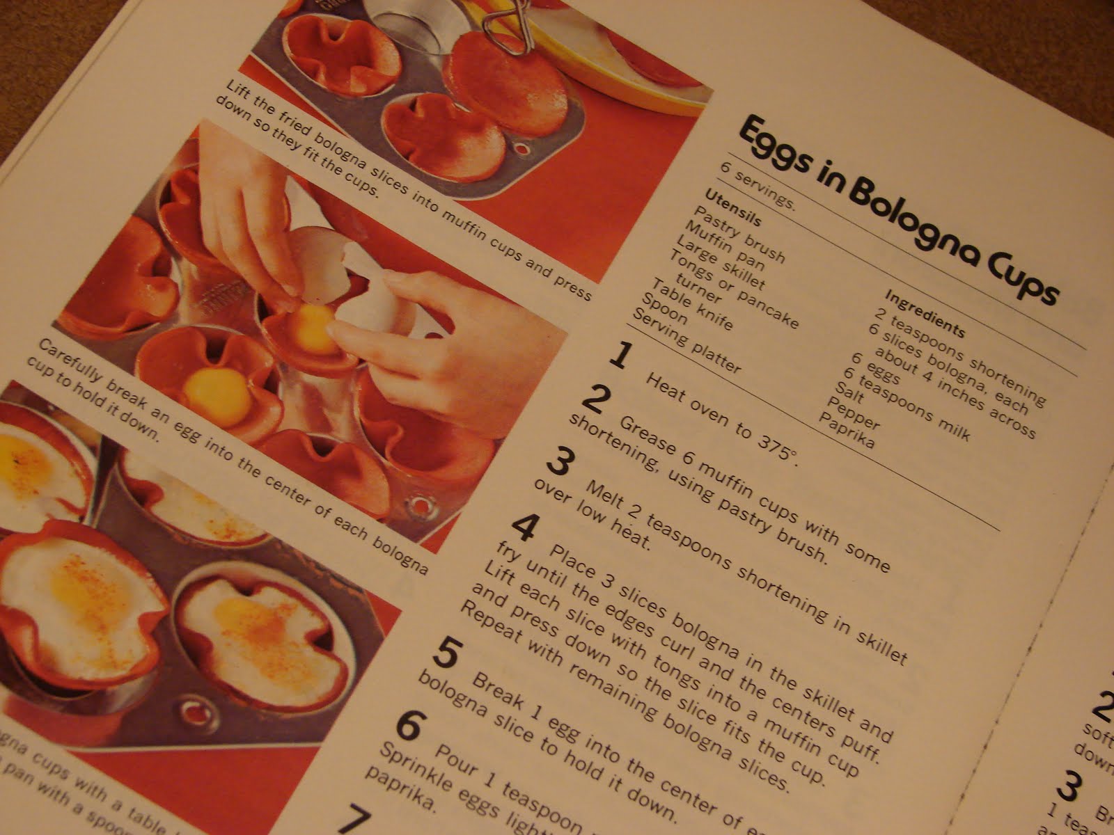 Eggs in Bologna Cups...Otherwise Known as Poor Man's Shirred Eggs