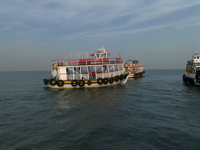 View of Elephanta Jetty from the Boat