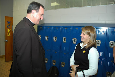 Archbishop Rodi Visits Montgomery Catholic 1