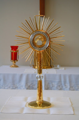 Montgomery Catholic Hosts Adoration with Vocations Monstrance Blessed by Pope John Paul II 1