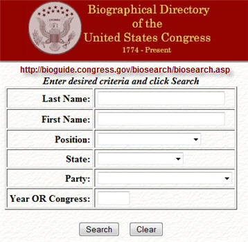 United States Congress Biographical Directory
