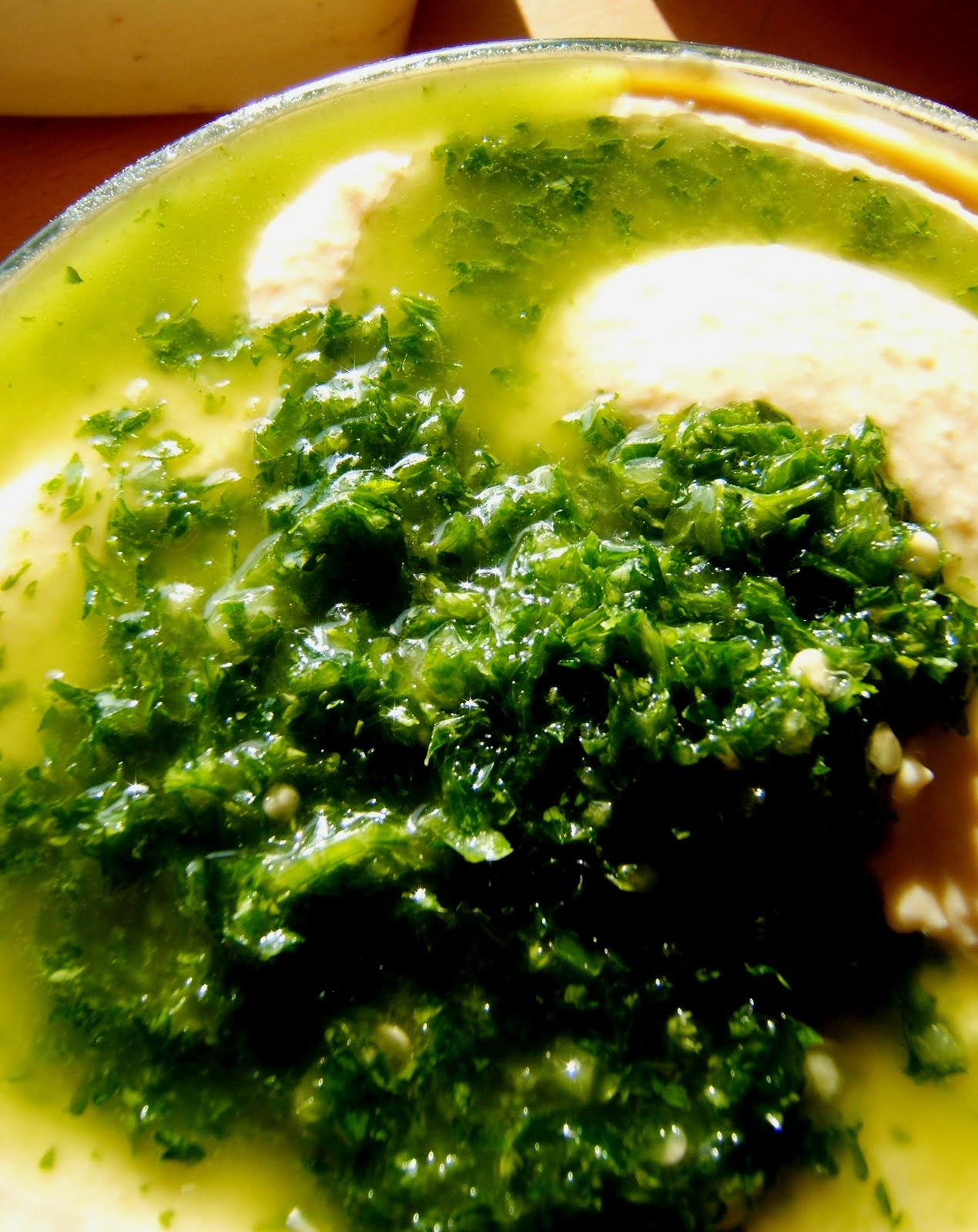 Hummus with Green Goo