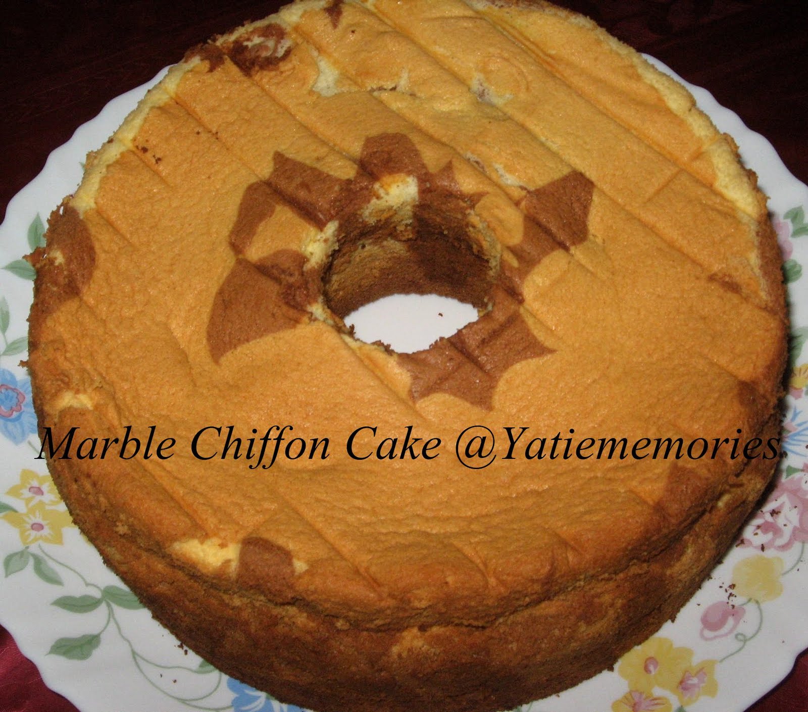 Sinar Kehidupanku Marble Chiffon Cake