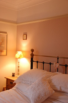A Wall Papered Bedroom