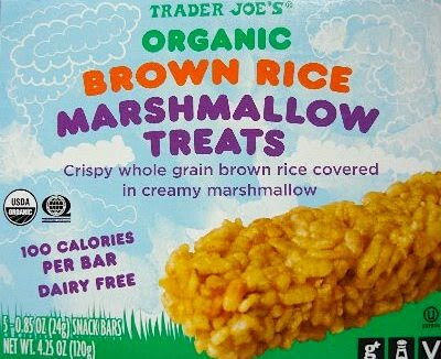 trader joe's organic brown rice marshmallow treats