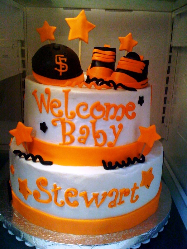S and J Delights SF Giants Baby Shower Cake