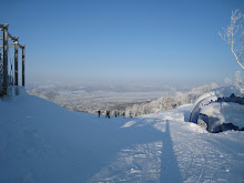 Uitzicht vanaf de berg naar Yuzhno