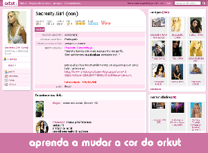 Como mudar a cor do orkut
