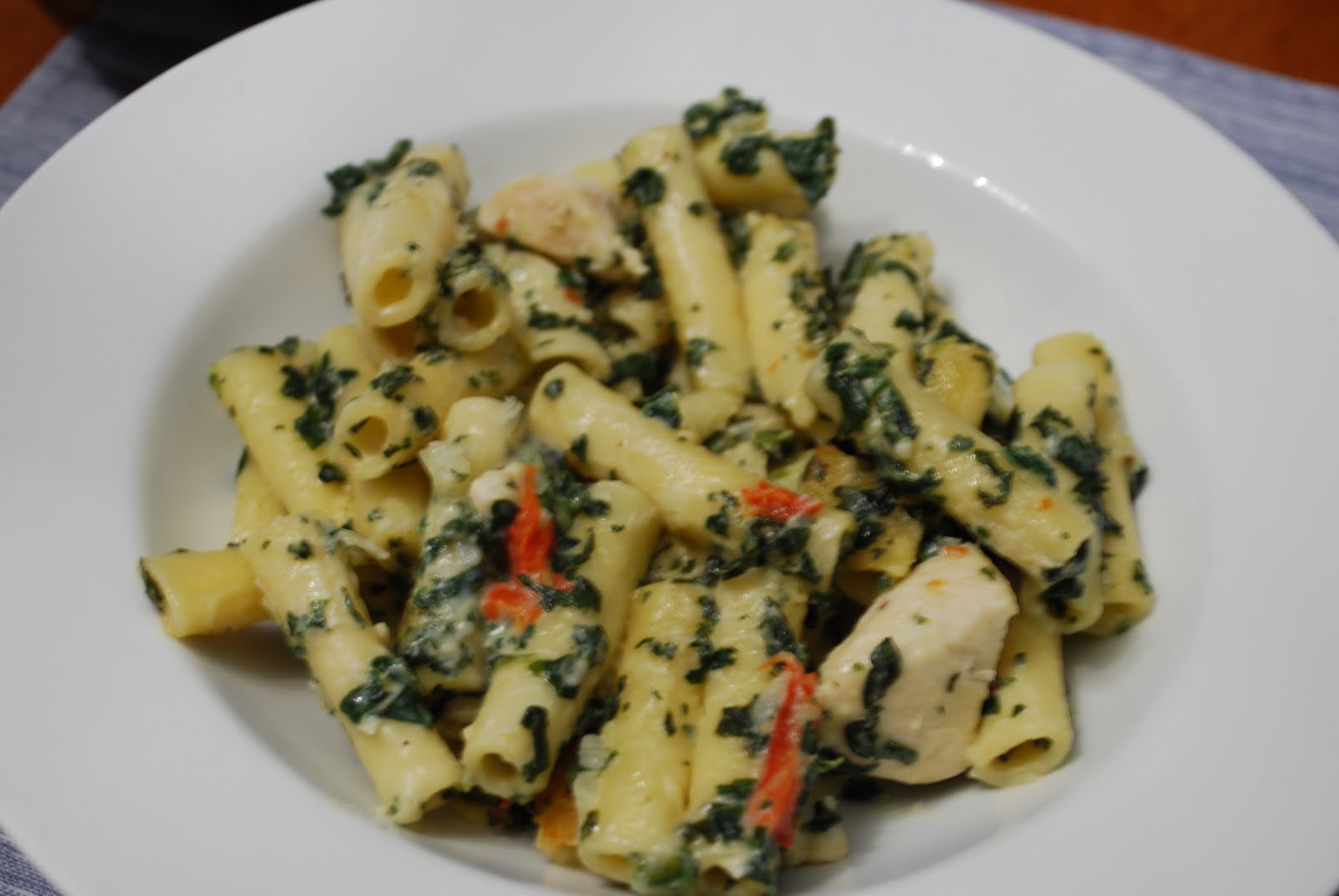 Cooking This and That Chicken Spinach Alfredo Ziti