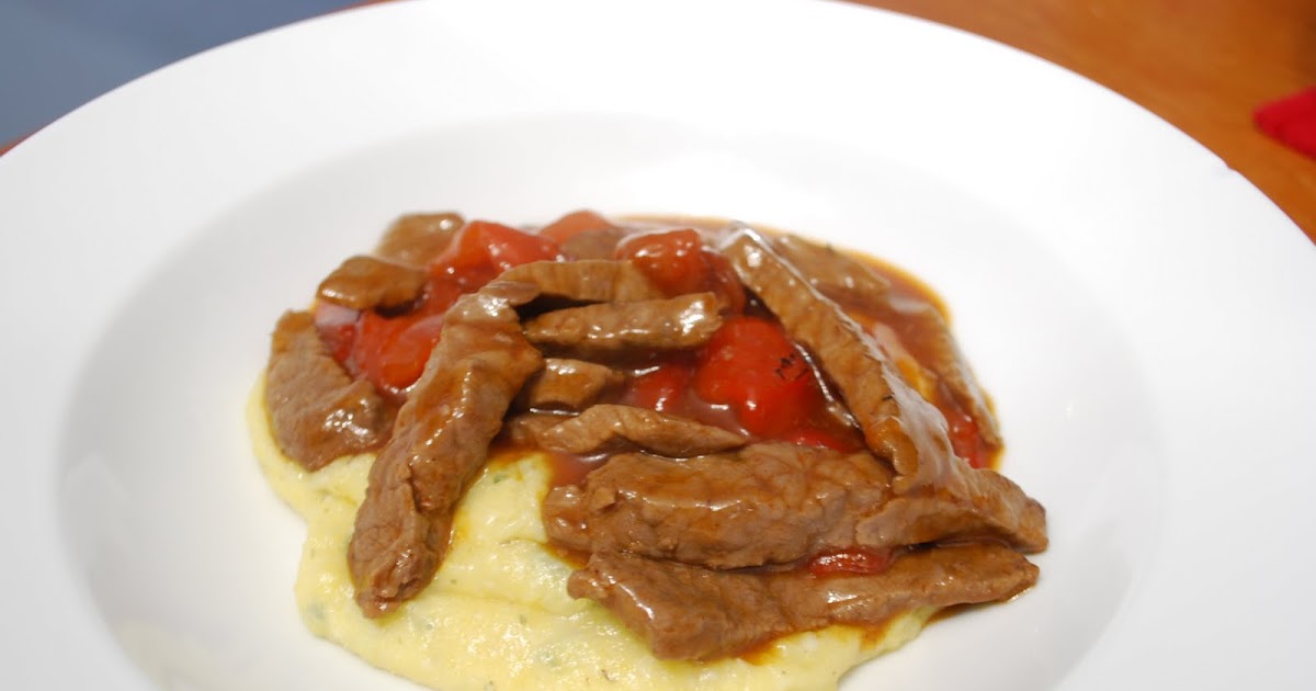 Cooking This and That Beef Sirloin Tips with Smokey Pepper Sauce over