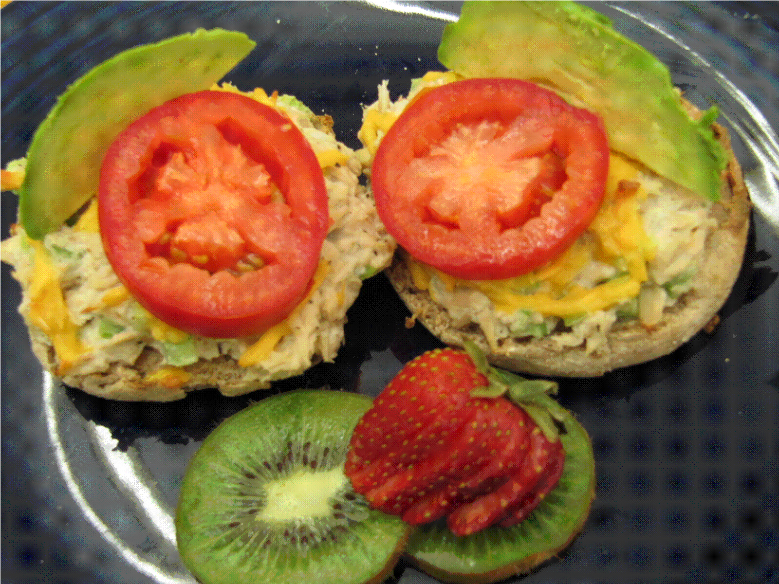 Healthy Tiger Hot Tuna Melt on English Muffin