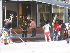 Filming a Street Scene -- Old Hotel