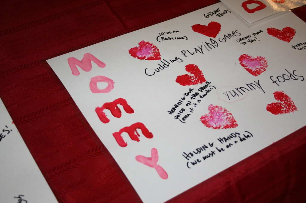Motherhood Moments: Valentine's Day Placemats