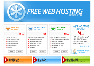Brinkster - Free ASP.net,PHP Webhosting With No ADs