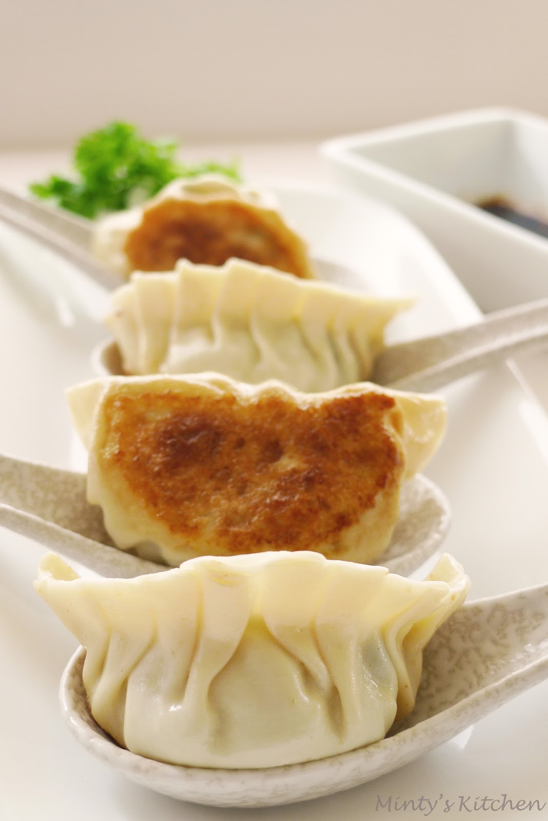 Minty's Kitchen Gyoza (Japanese Potstickers)