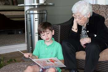 Landon Reading to Great Grandma