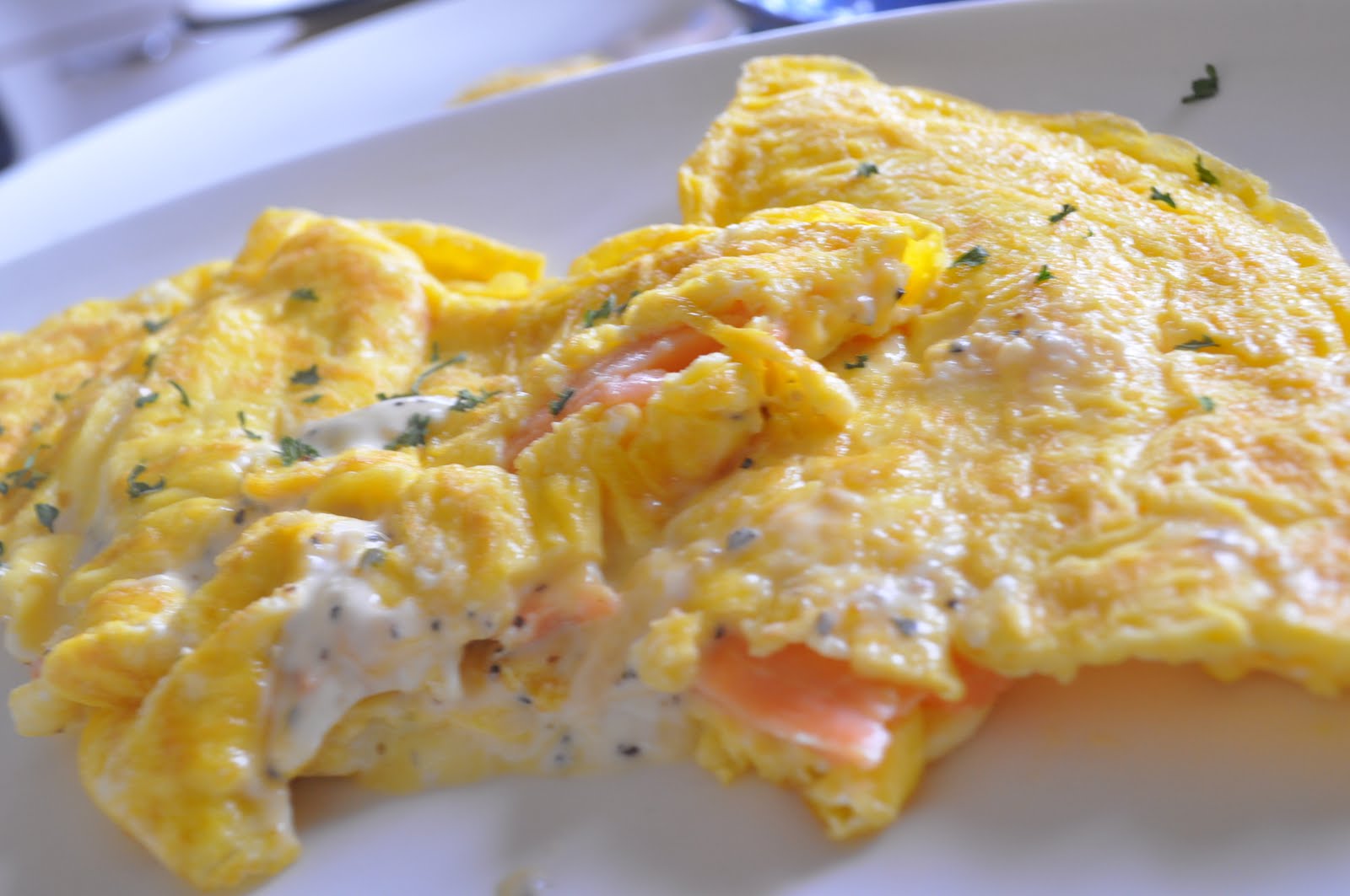 Bobby Judo Plays With Food Westernstyle omelet with smoked salmon and