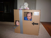 Hunter and Haven playing in the box