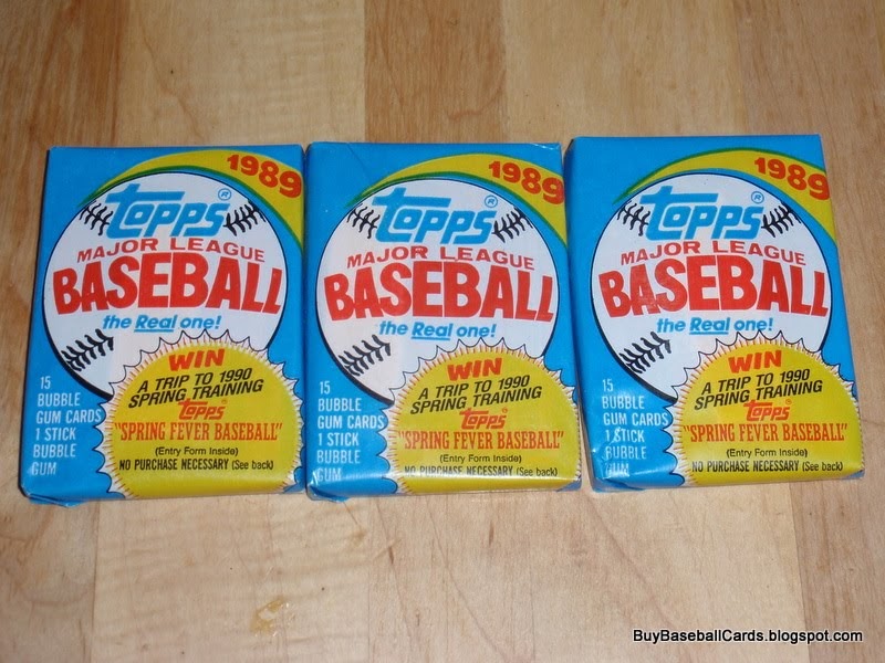 Buy Baseball Cards 1989 Topps Packs Unopened!