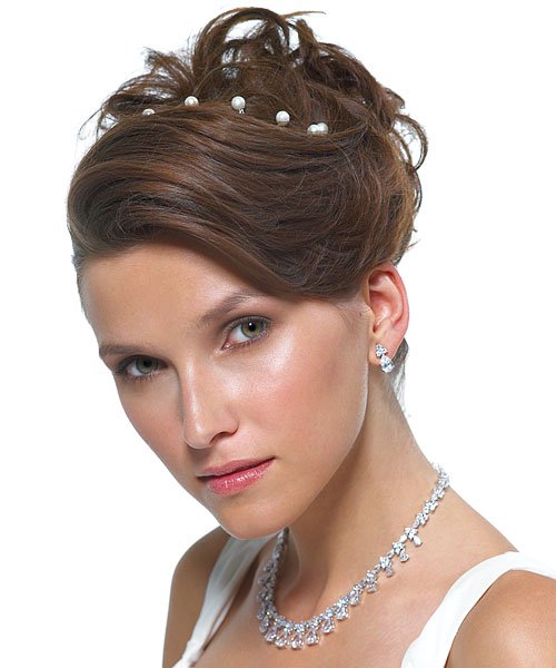 updos for prom for medium length hair. with bangs. Picture