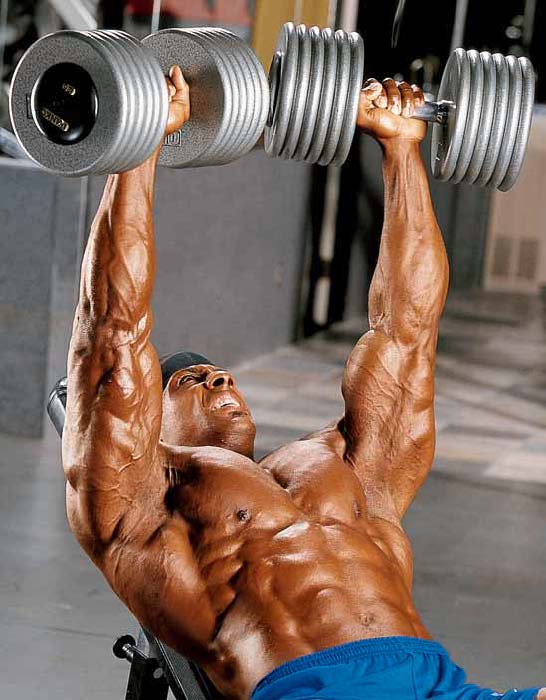 Chest : Advanced Routine Omar incline dumbbell press. Chest : Advanced Routine Omar