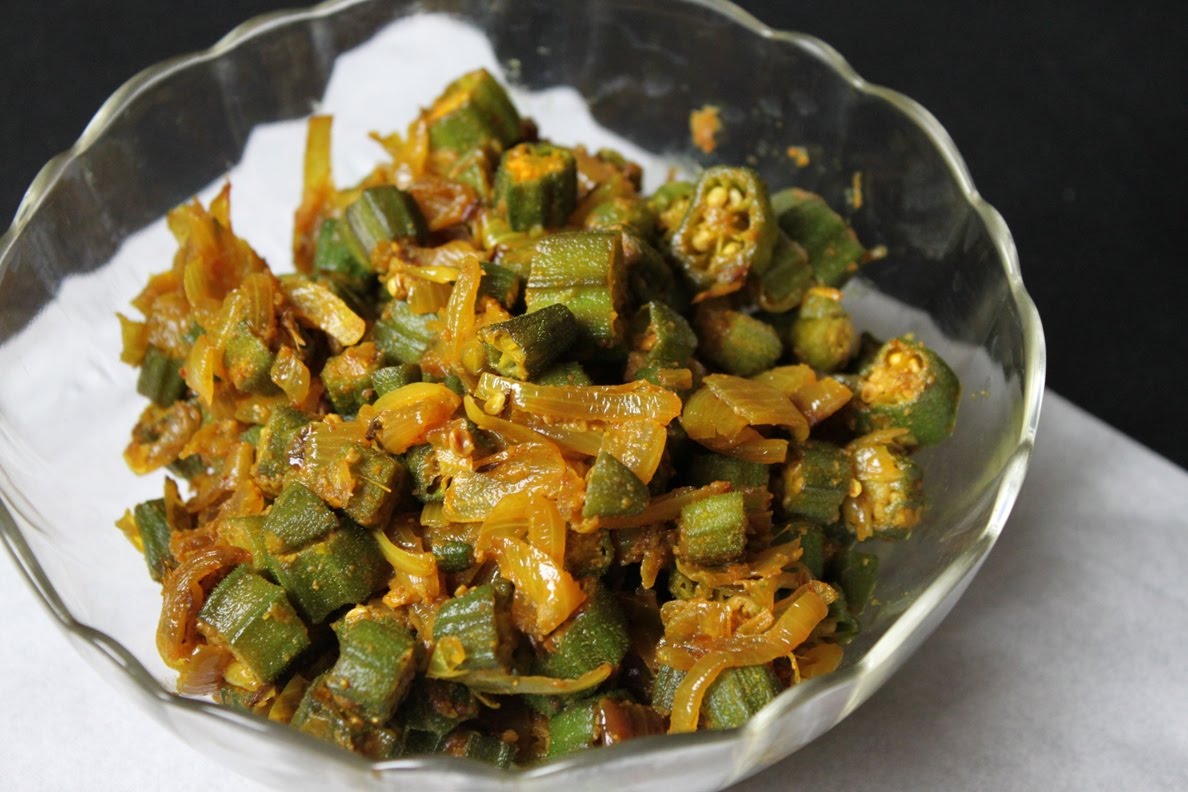 My Aromatic Kitchen Bhindi ki Sukhi Sabzi/Stir Fried Okra with Onions