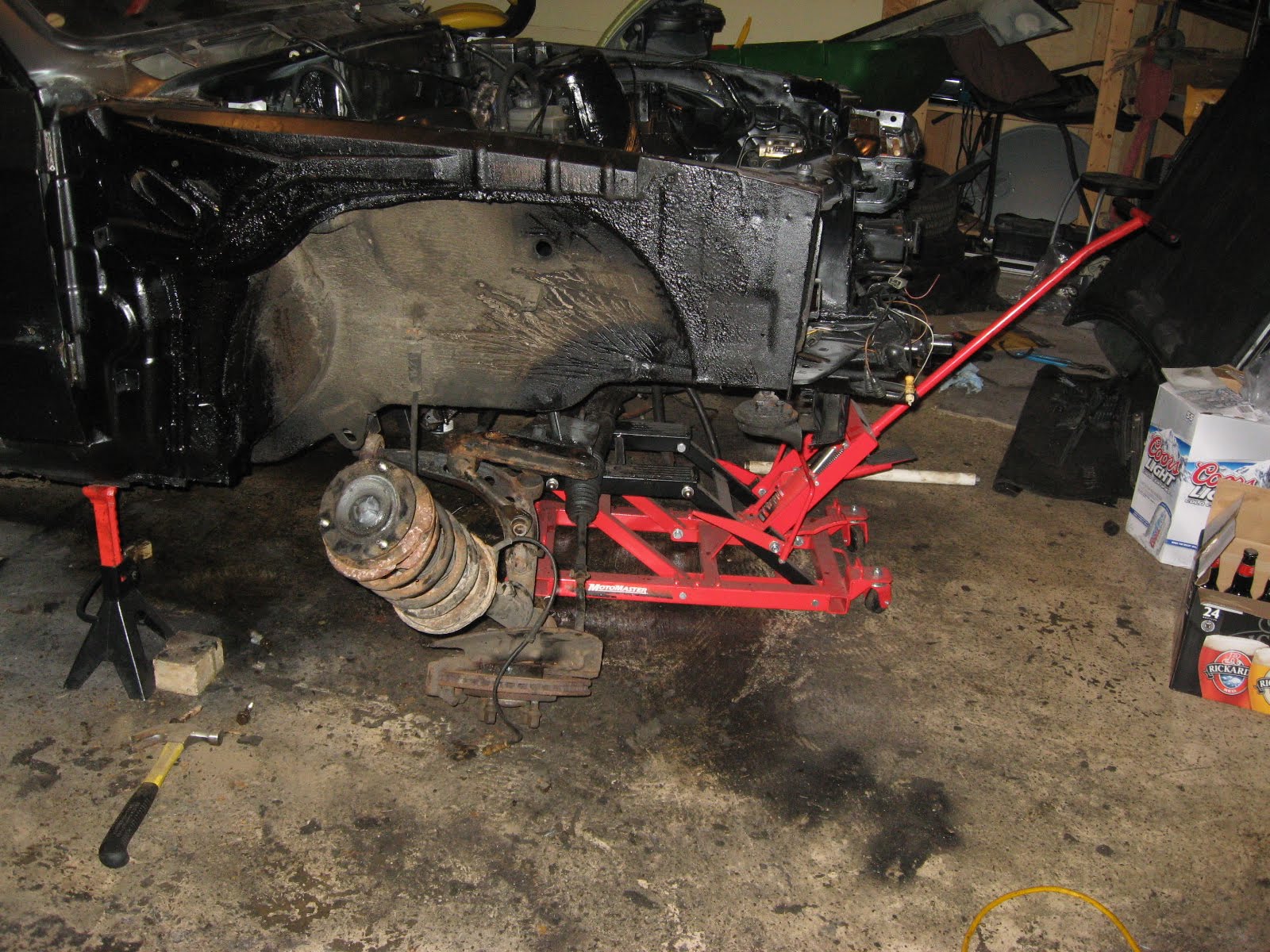 MY PROJECT 1987 BMW 325IS (E30): front subframe removed...