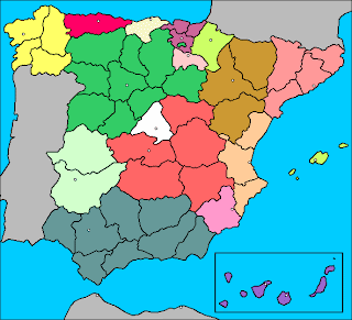 Geografía y Latín en Bachillerato: Mapa de España por ...
