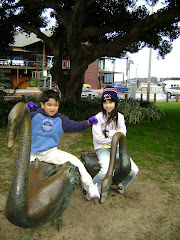 I and my sister sat on swan