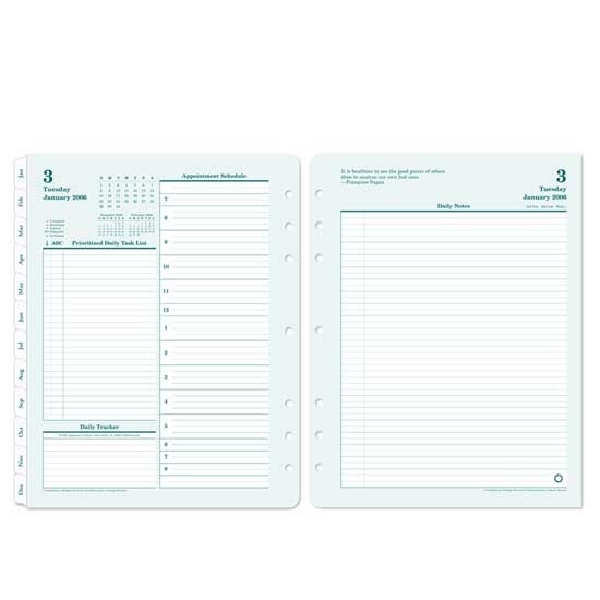 Franklin Covey 33986 Monarch Original Ringbound Daily Planner Refill