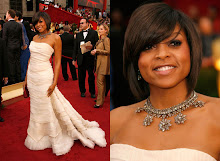 Taraji shines in her big bling necklace