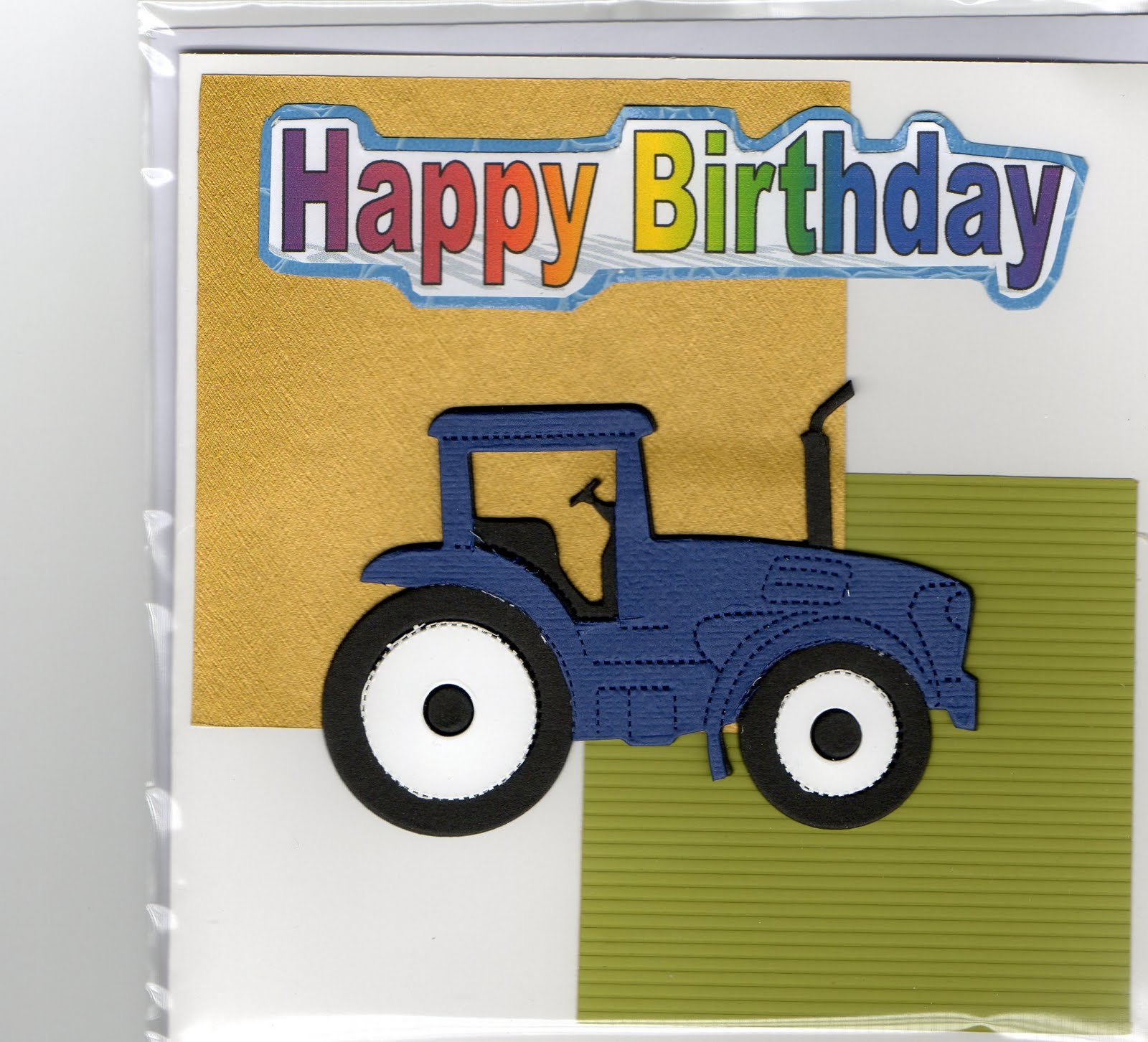 Velvet Paper and Papercraft Tractor diecuts cards