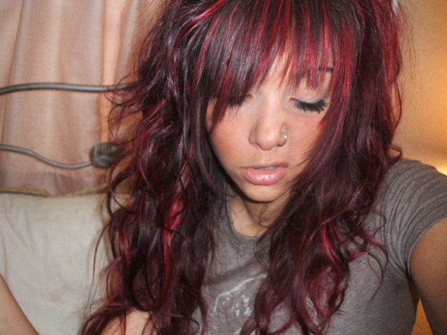 emo hair color pictures. scene hairstyles for girls