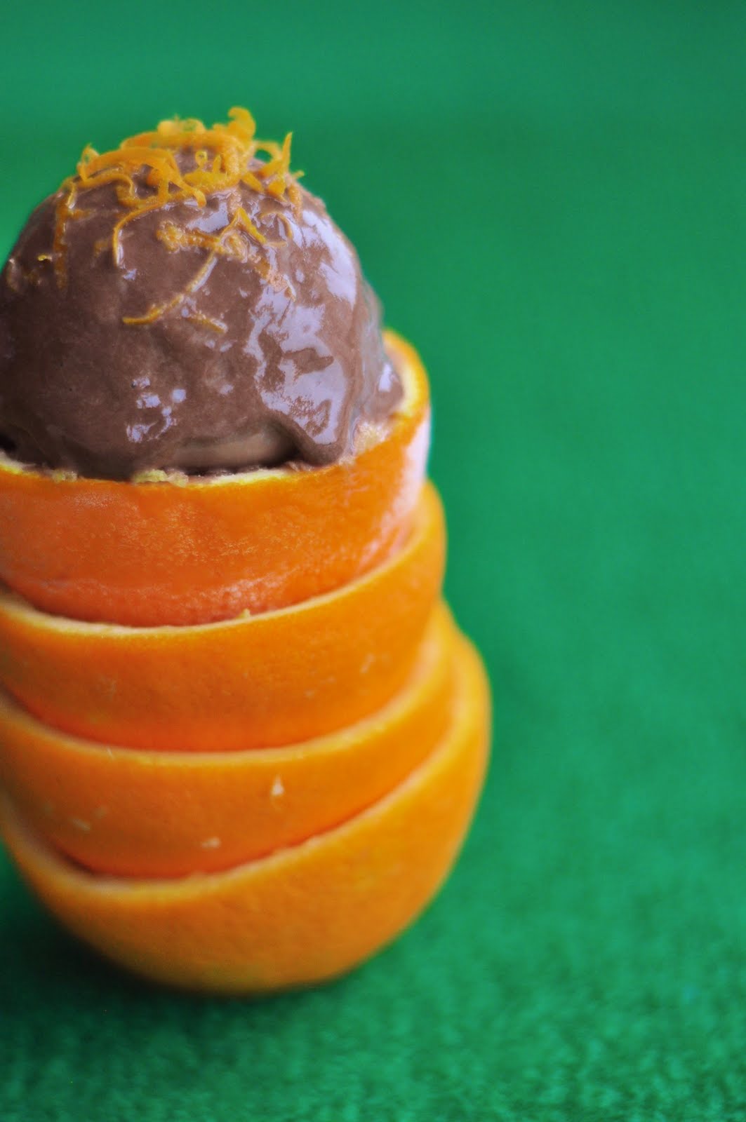 Served with love Dark Chocolate Orange Ice Cream